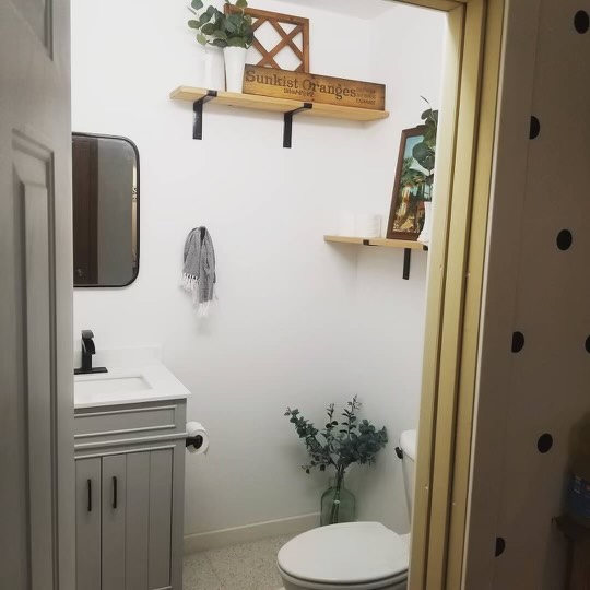 Bathroom addition, complete